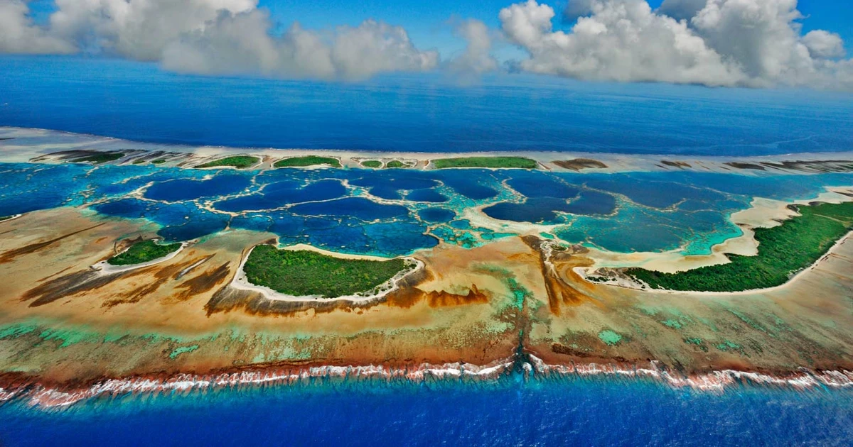 Caroline Island Its Three Largest Islets